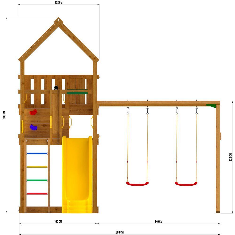 Спортивно-игровой комплекс Jungle Gym Palace + рукоход