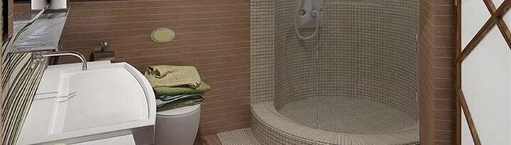Дизайн ванных комнат с душевой кабиной и туалетом (59 фото)